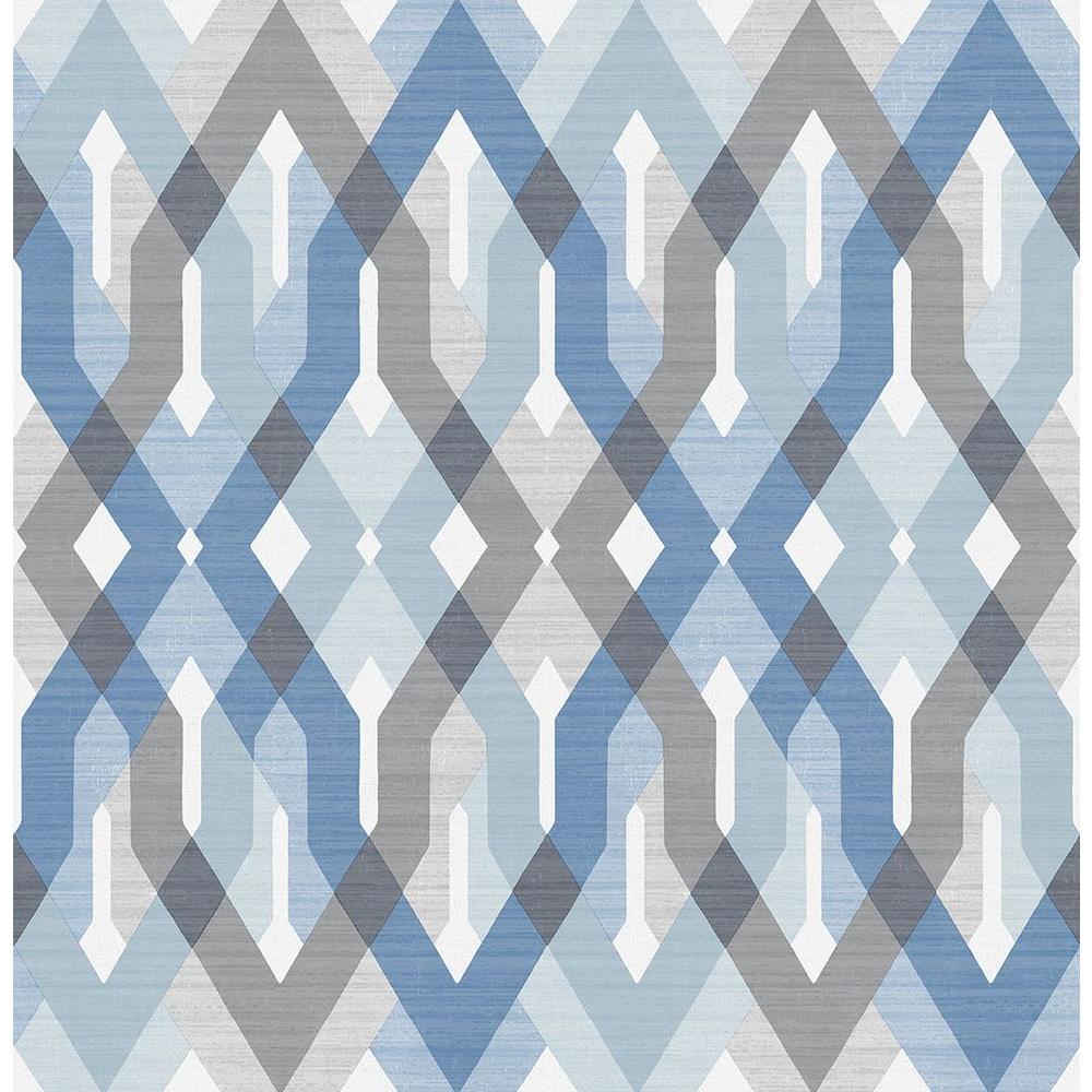 A-Street Harbour Blue Lattice Wallpaper-2656-004043 - The Home Depot