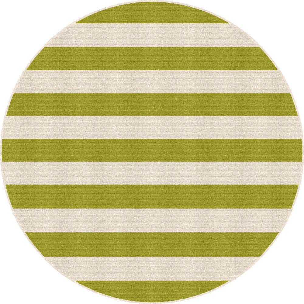 Tayse Rugs Garden City Aqua 7 ft. 10 in. x 7 ft. 10 in. Round