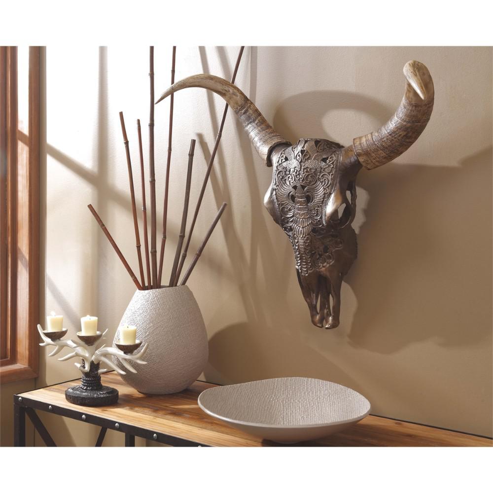 Brown Aesthetic Polyresin Bull Skull Wall Decor Brown Aesthetic Polyresin Bull Skull Wall Decor