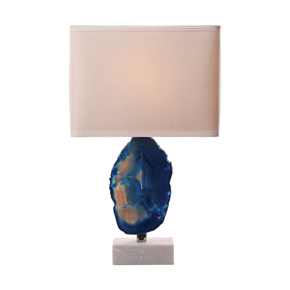 Titan Lighting Minoa 28 in. Blue Agate and Marble Table LampTN999793