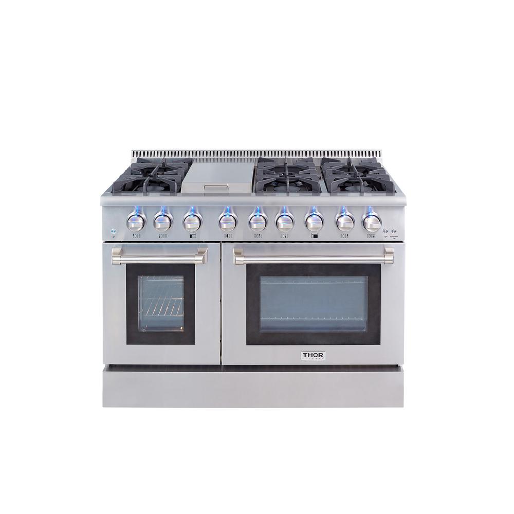48 in. 6.7 cu. ft. Professional Gas Range in Stainless Steel