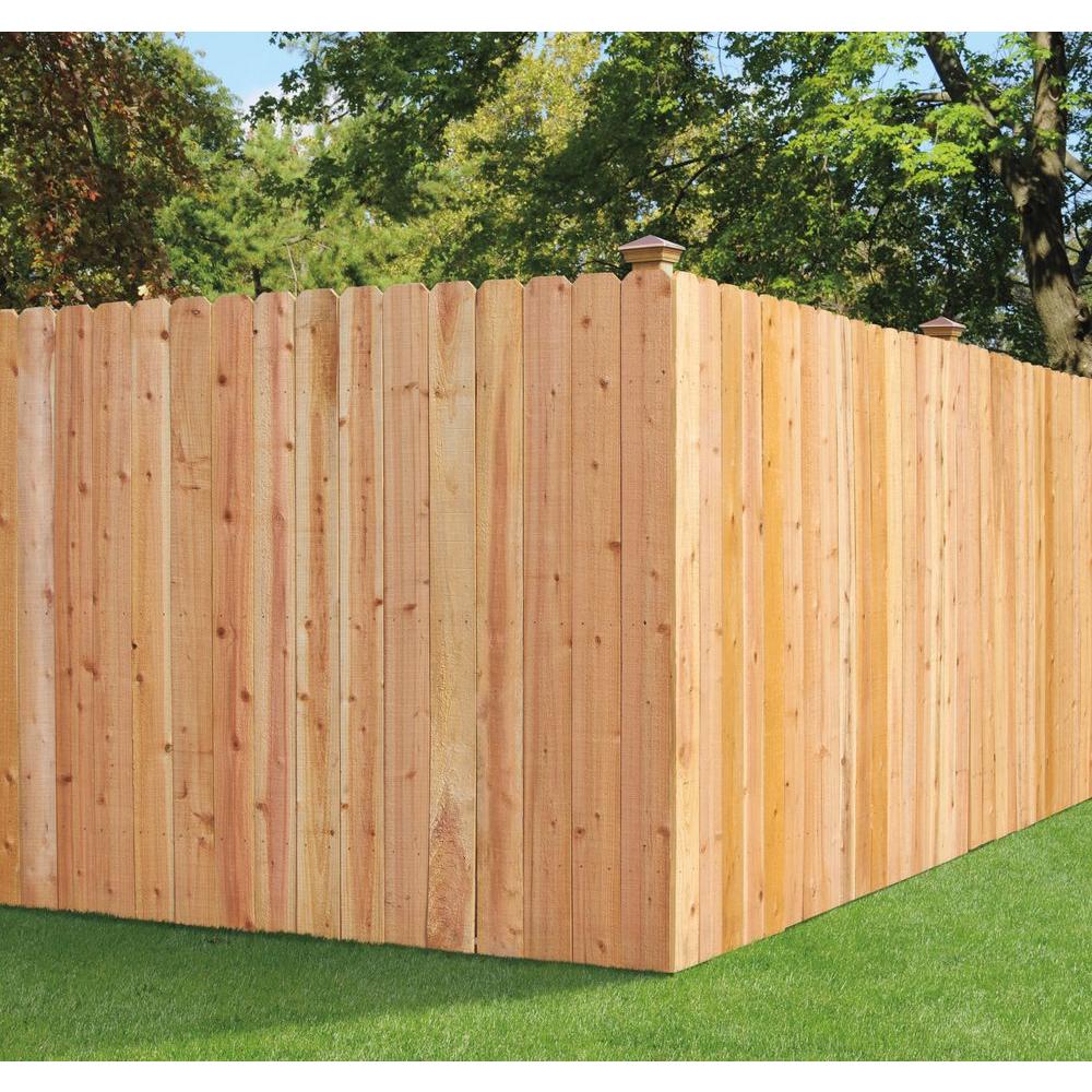 cedar dog ear fence