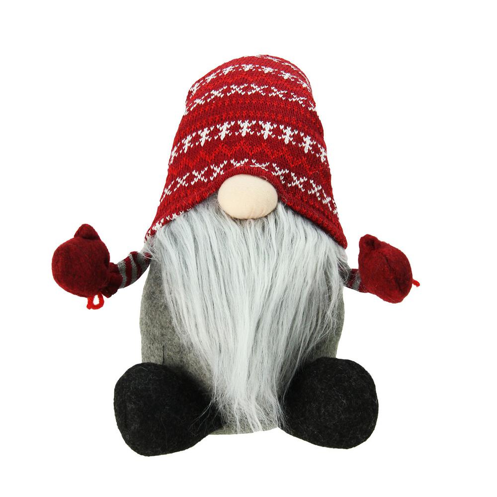 Download Northlight 22 in. Plush Red and Gray Nordic Santa ...