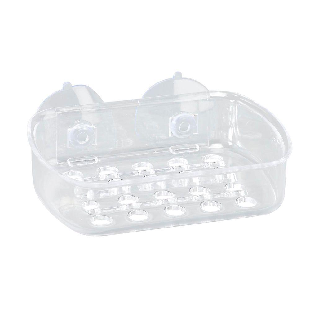 Bath Bliss Small Soap Dish with Suction in Clear3978 The Home Depot