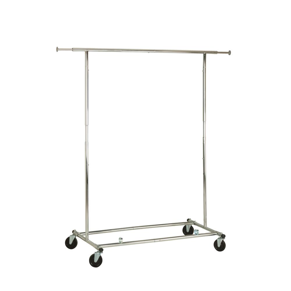 66 In. H X 24 In. W X 74 In. D Expandable Garment Rack In Chrome-0 ...