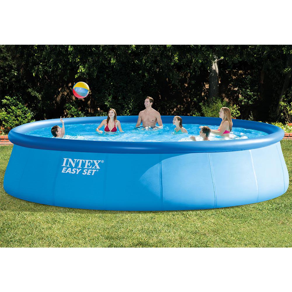 Intex 18 ft. Round 48 inch Deep Easy Set Swimming Pool with 1,500 GPH Filter... by Intex