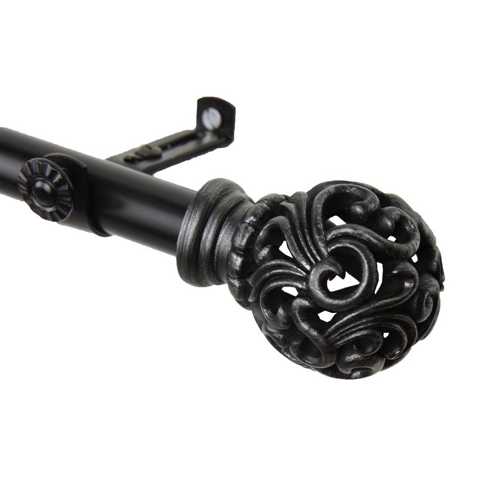 Rod Desyne 66 In 120 Adora Single Curtain Black 4816 Rod Desyne 66 In 120 Adora Single Curtain Black