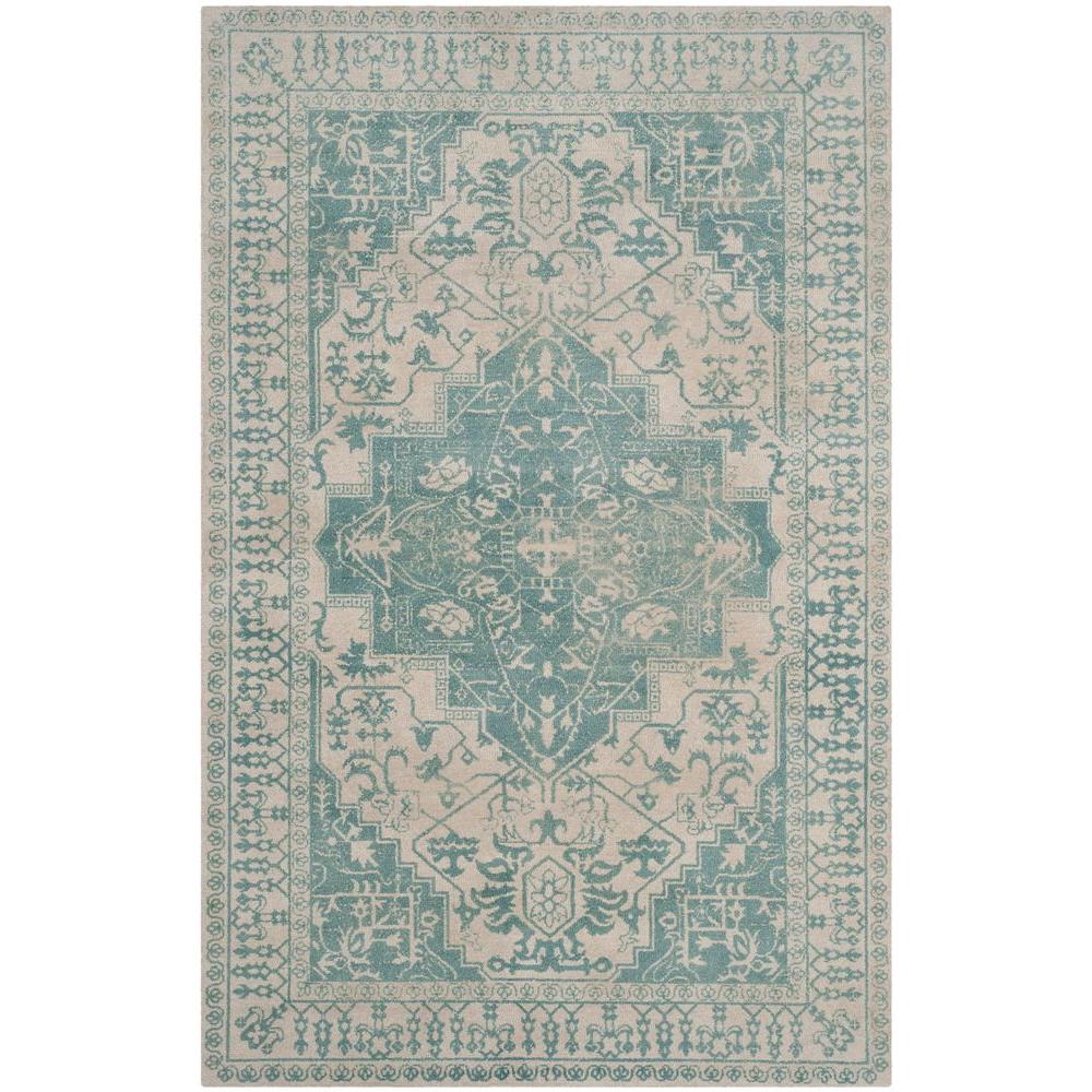 Safavieh Restoration Vintage Ivory Turquoise 8 Ft X 10 Area Rug