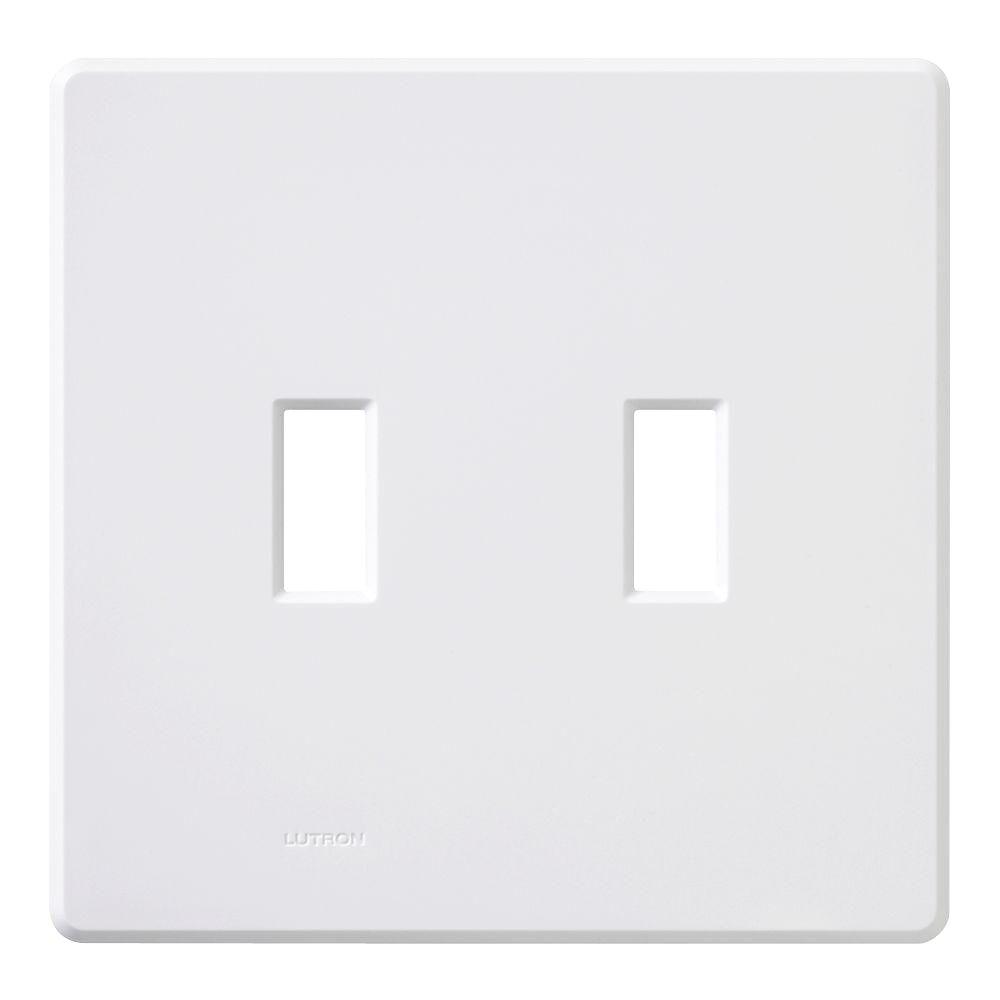 Lutron Fassada 2 Gang Wallplate for ToggleStyle Dimmers and Switches
