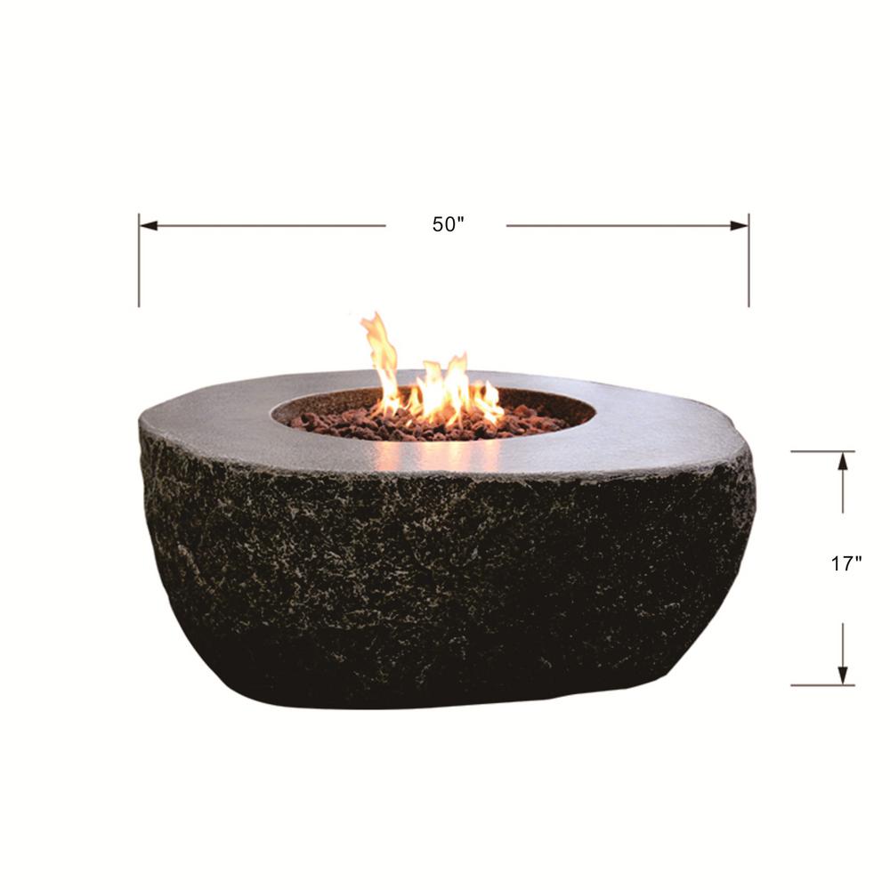 Elementi Fiery Rock 42 In X 17 Round Concrete Liquid Propane - Gas Fireplace Lava Rocks Home Depot Elementi Fiery Rock 42 In X 17 Round Concrete Liquid Propane - Gas Fireplace Lava Rocks Home Depot