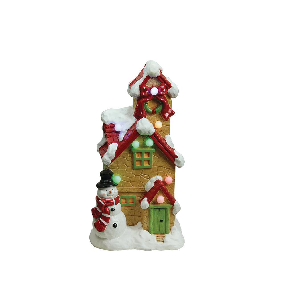 Northlight 15.75/" Red and Gray Snowman Bag of Gifts Christmas Tabletop Decor