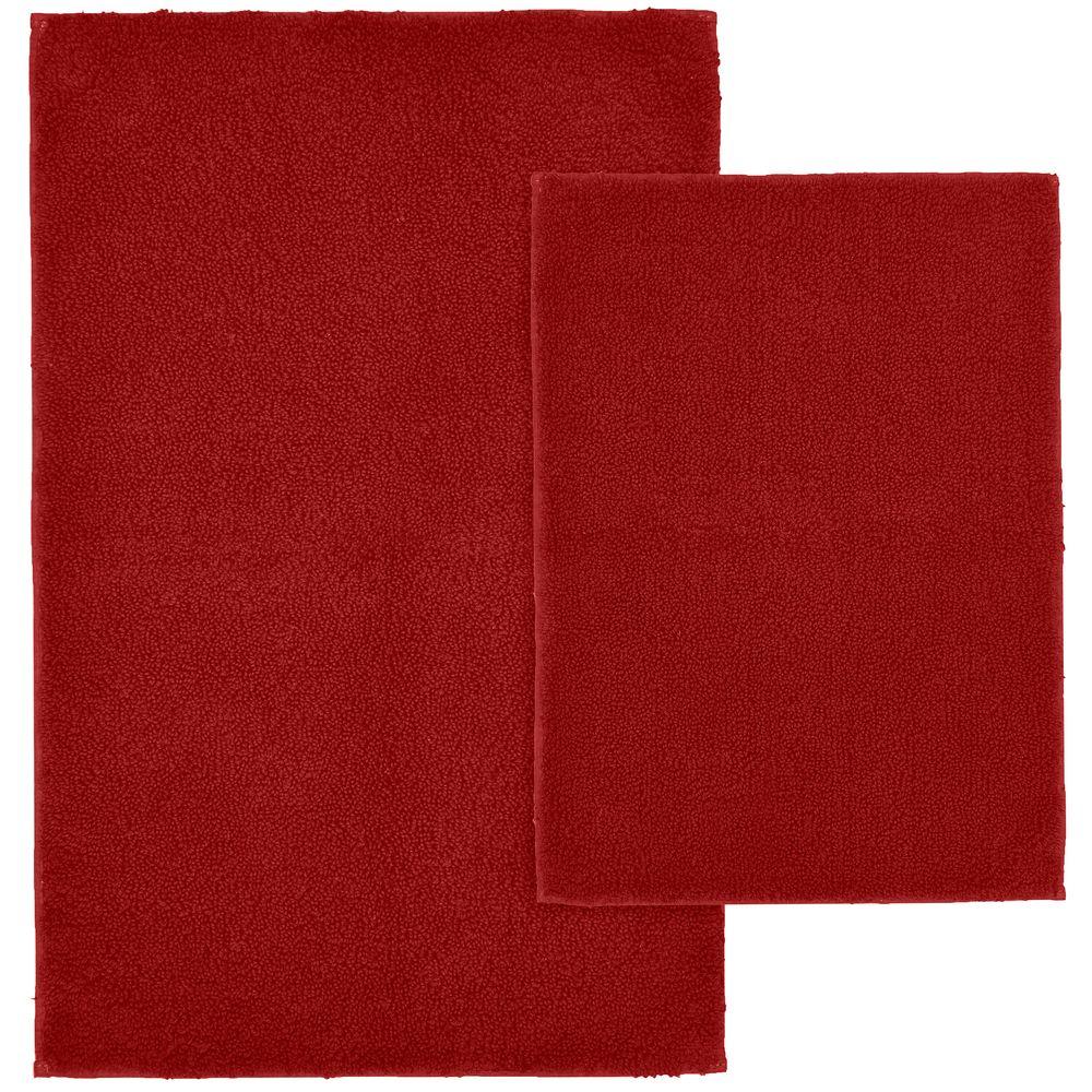 Garland Rug Queen Cotton Chili Pepper Red 21 in. x 34 in. Washable