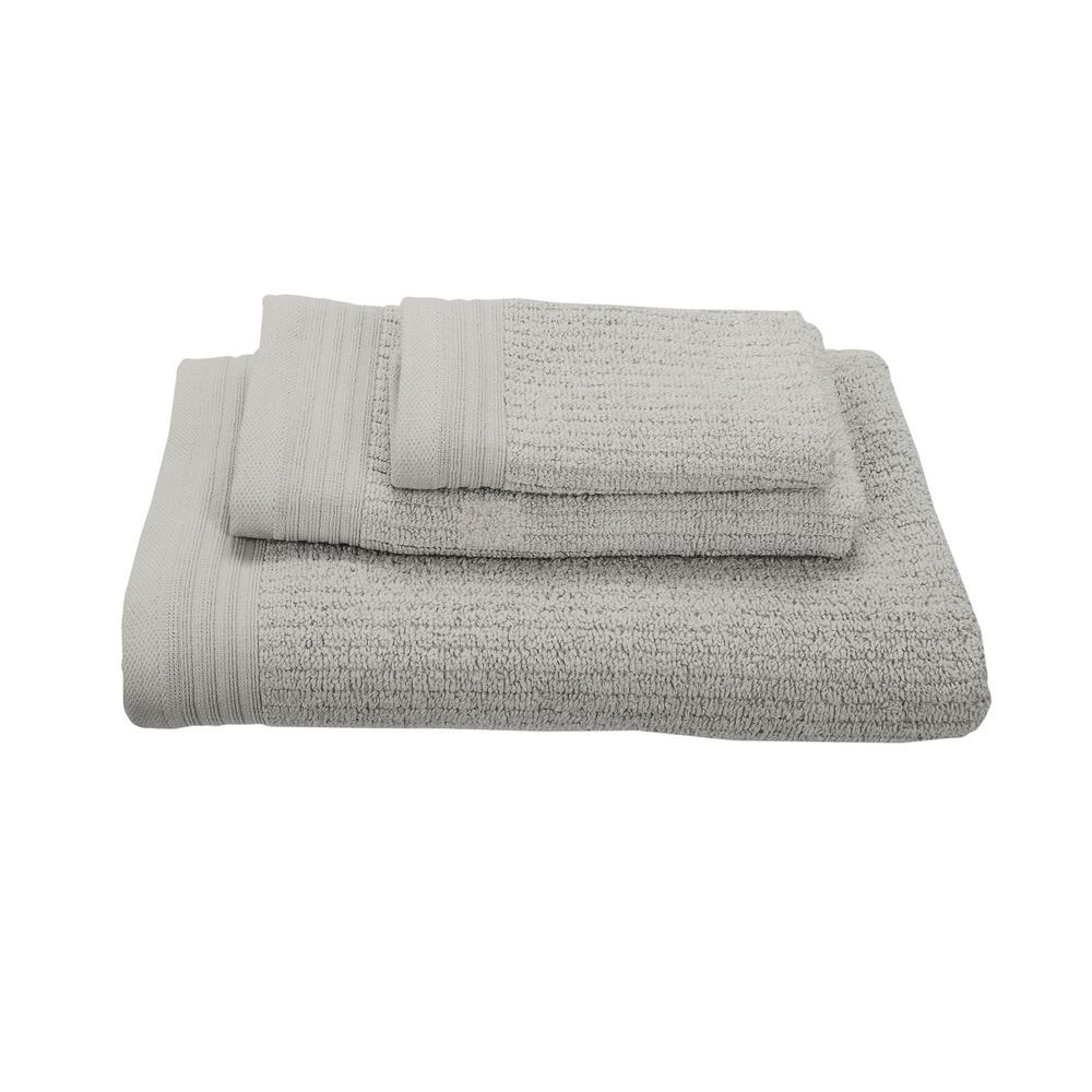 green and gray towels