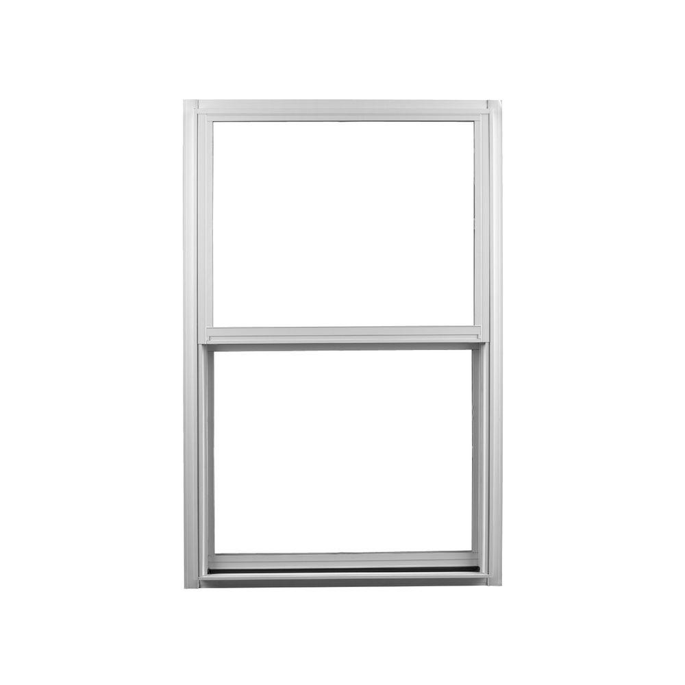 Ply Gem 35.25 in. x 71.25 in. Single Hung Aluminum Window White350F