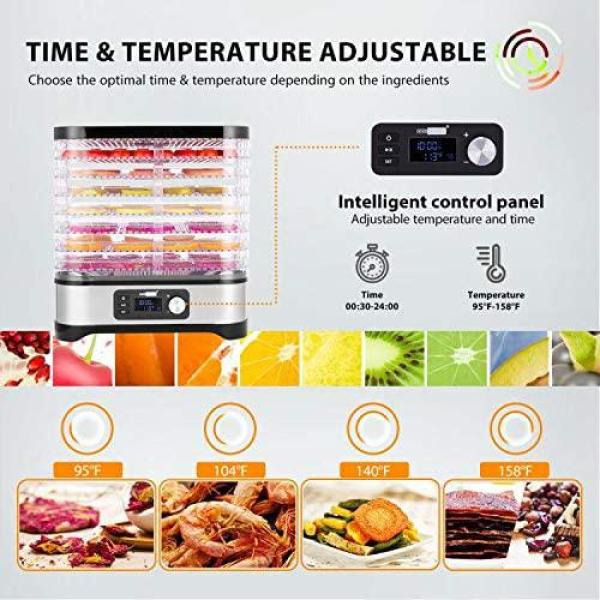 Vivohome Electric 8 Tray Stainless Steel Food Dehydrator With Digital Timer And Temperature Control X002bhsxr3 The Home Depot