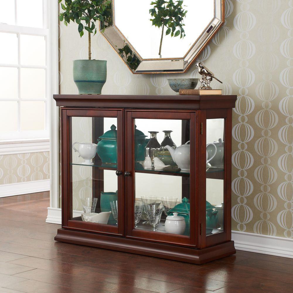 Southern Enterprises Myron Traditional Mahogany Storage Console