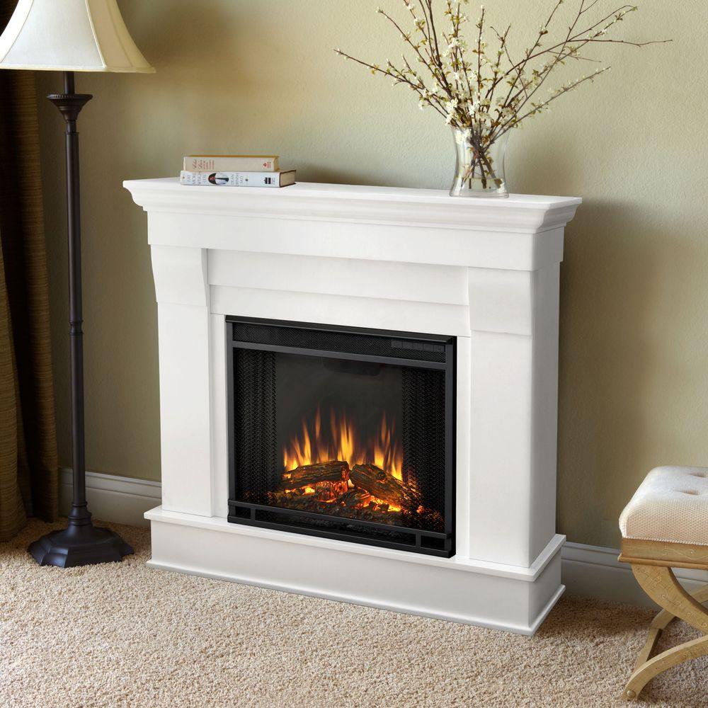 Real Flame Chateau 41 In Electric Fireplace In White 5910e W