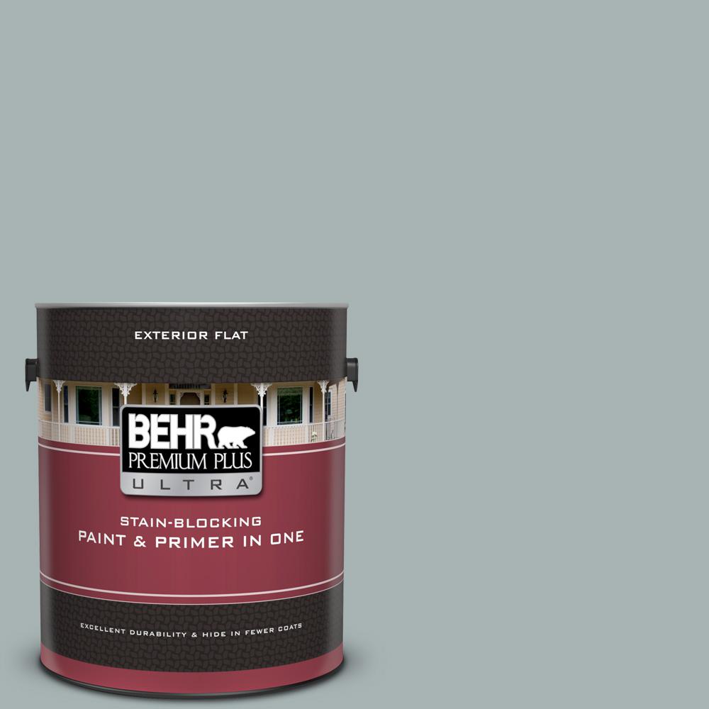 BEHR Premium Plus Ultra 1 gal. 730F4 Flint Smoke Flat Exterior Paint
