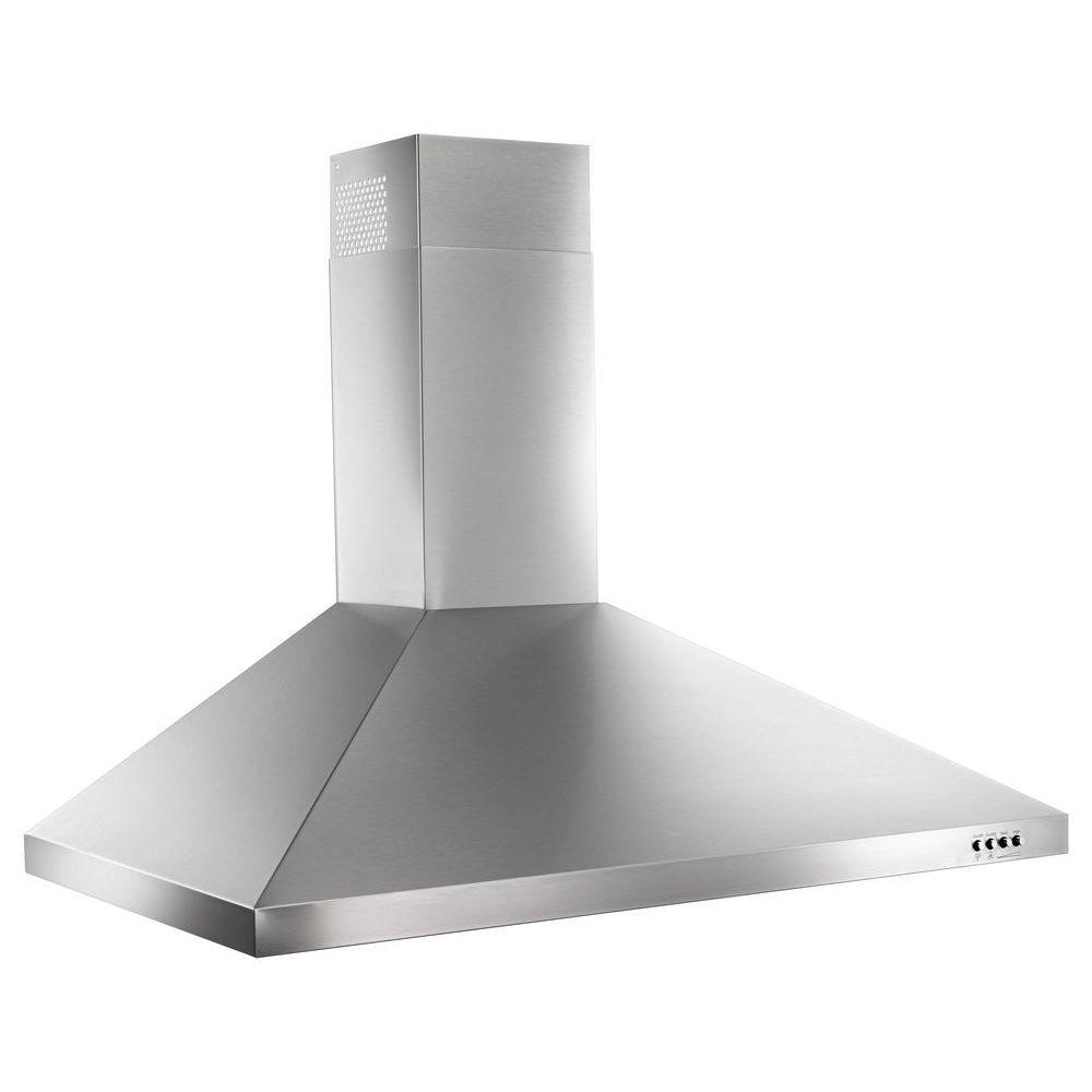 Whirlpool 36 in. Contemporary Wall Mount Range Hood in Stainless Steel