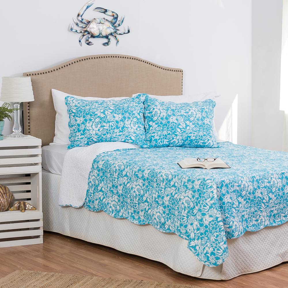 C F Home Blue Jamaican Breeze King Quilt Set 82228 3kset The C F Home Blue Jamaican Breeze King Quilt Set