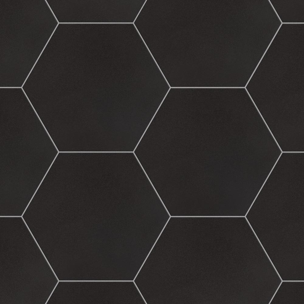 Merola Tile Textile Hex Black 8 5 8 In X 9 7 8 In Porcelain Floor And Wall Tile 11 56 Sq Ft Case Fcd10btx The Home Depot