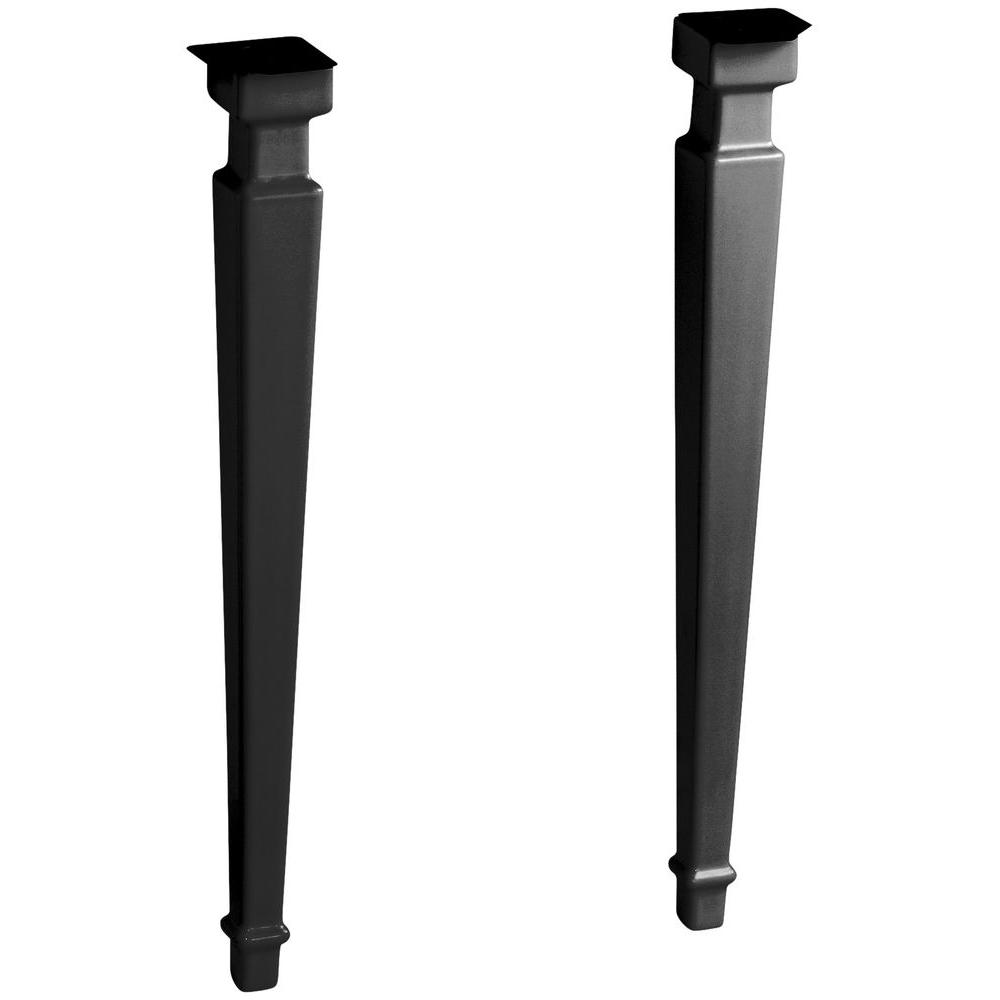 KOHLER Kathryn Square Fireclay Console Legs in Black BlackK23187