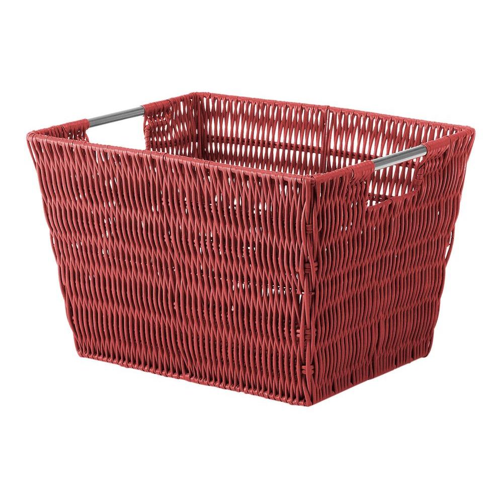 Whitmor 10 in. D x 8 in. H x 13 in. W Red Plastic Cube
