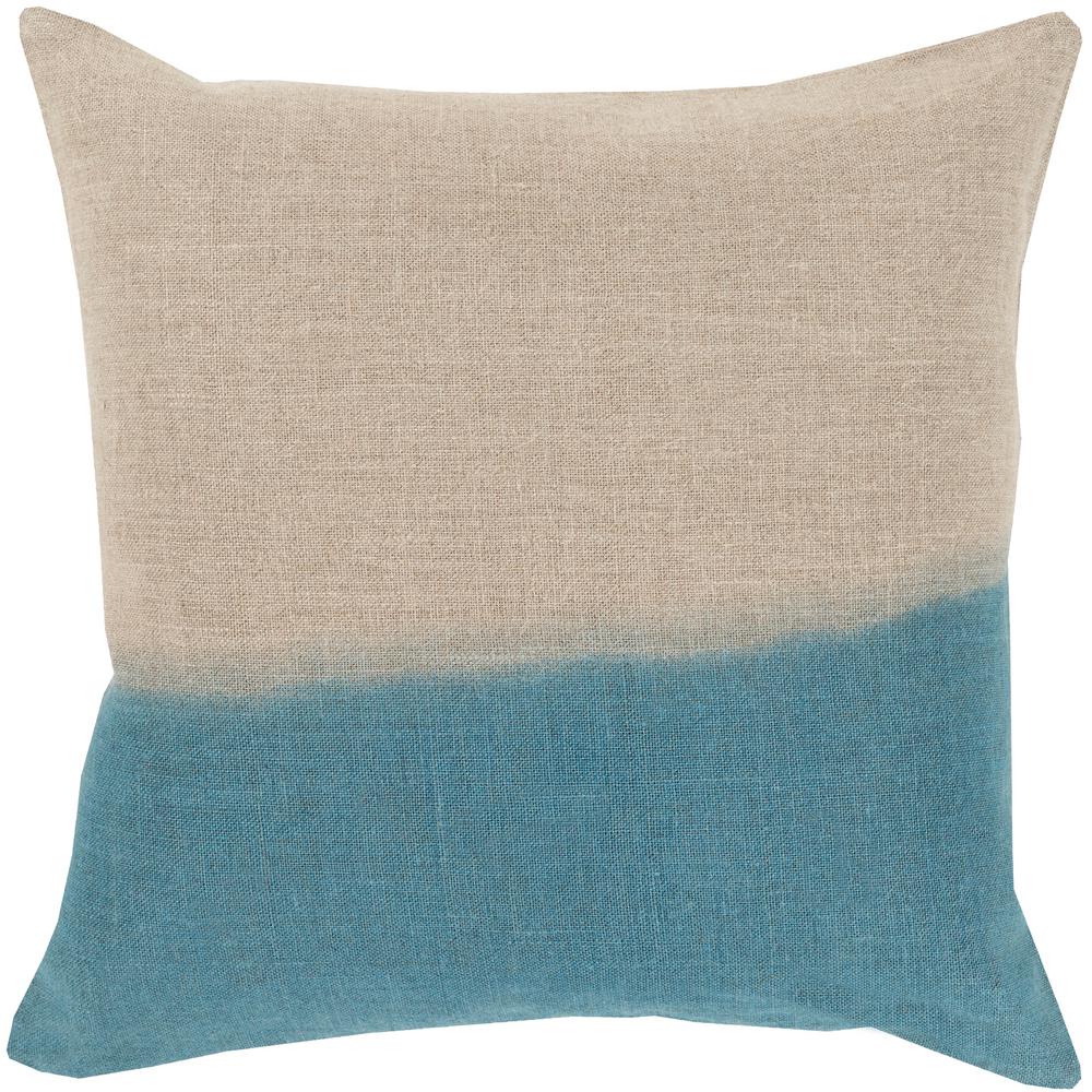 Artistic Weavers Roxbury Teal Striped Polyester 18 In X 18 In