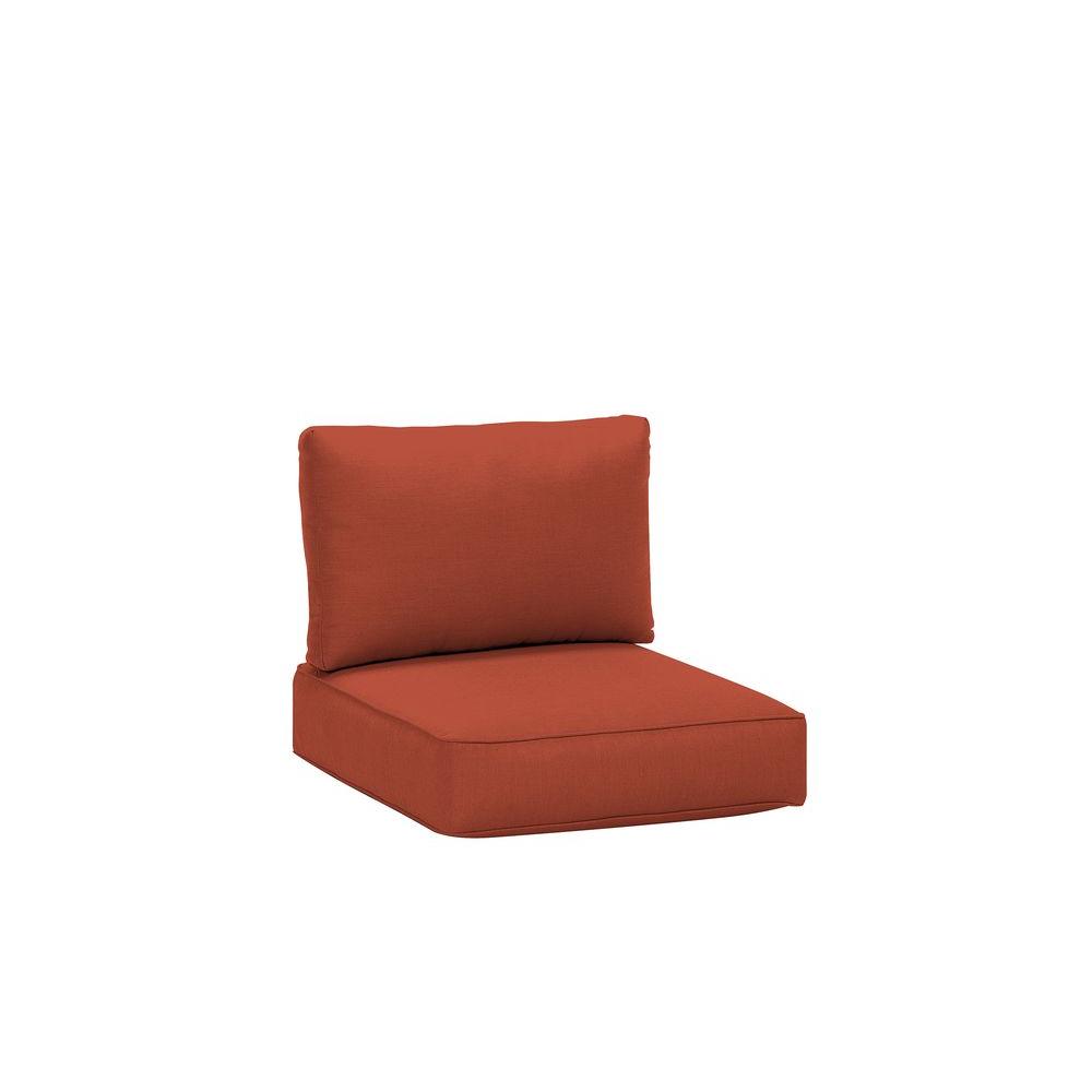 Brown Jordan Norths Patio Middle Armless Sectional Replacement Cushions In Cinnabar