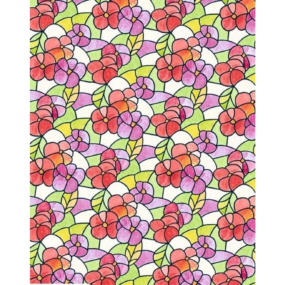 35 in. x 59 in. Lisboa Summer Static Cling Window Film-FA3385017 - The ...