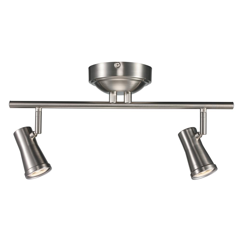 Robbins 1 5 Ft 2 Light Brushed Nickel Integrated Led Track 2 Light Brushed Nickel Integrated Led Track Kit