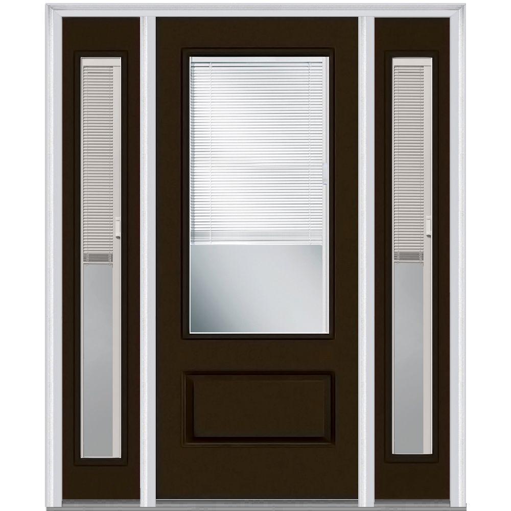 MMI Door 60 in. x 80 in. Internal Blinds LeftHand 3/4Lite Clear