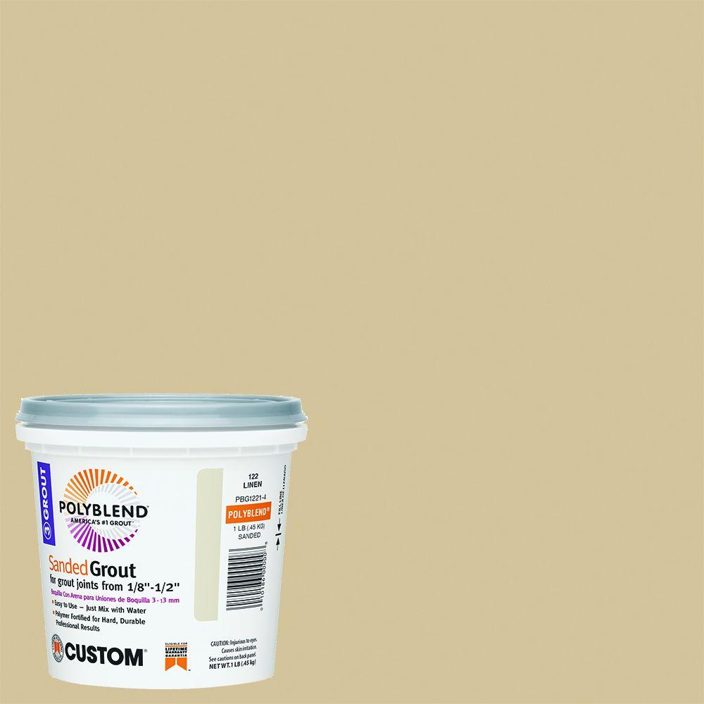 Custom Building Products Polyblend #122 Linen 1 lb. Sanded Grout