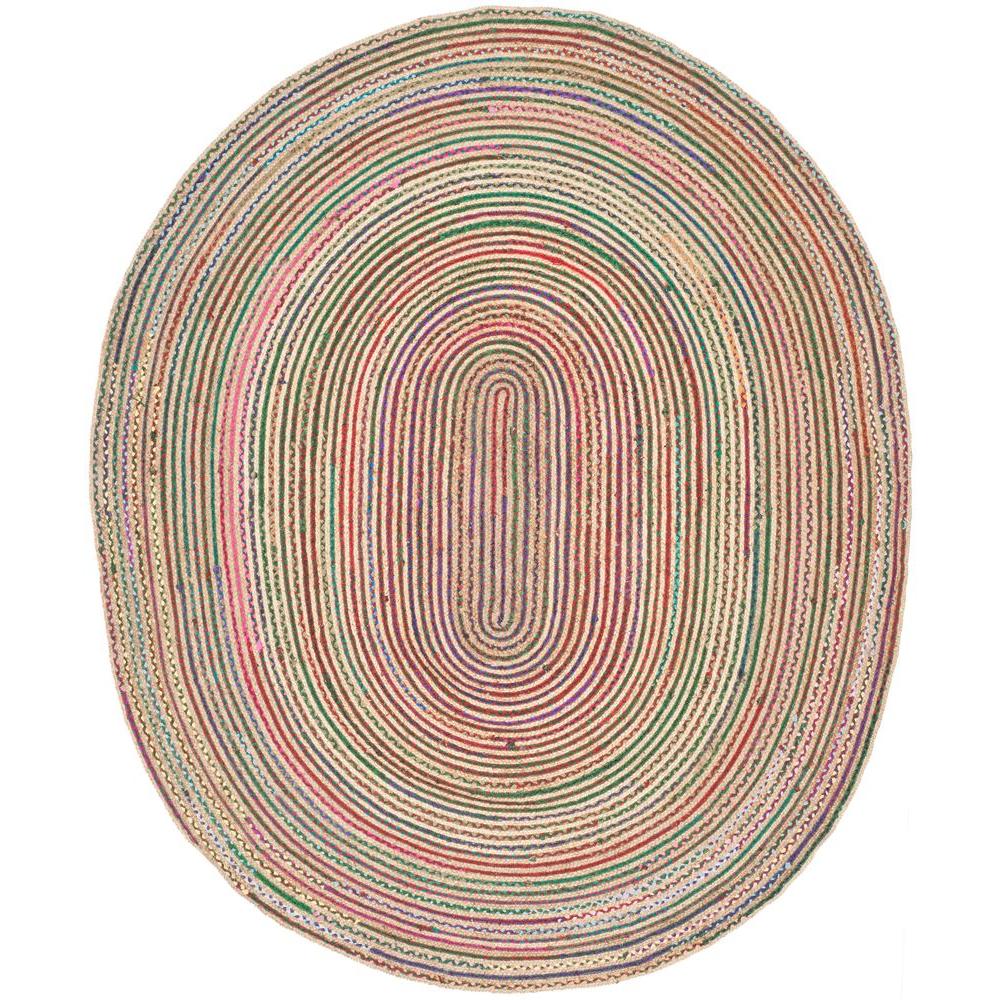 Oval Area Rugs The Home Depot Cape Cod Natural Multi 9 Ft X 12 Oval Area Rug