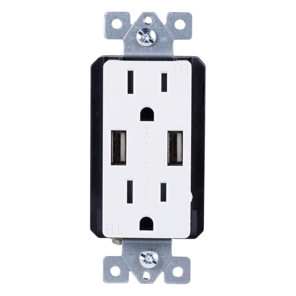 Legrand adorne 15 Amp USB Duplex Outlet, MagnesiumARUSBM4 The Home Depot