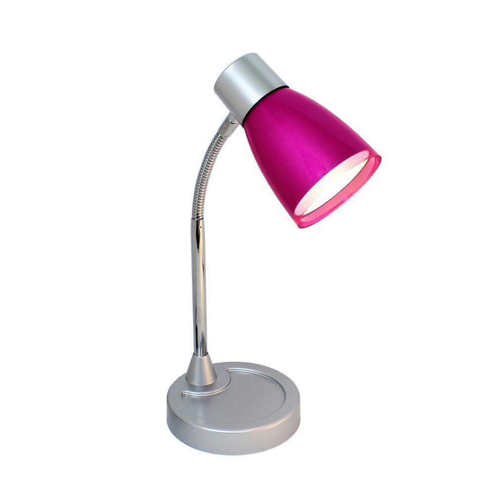 Limelights Flashy 15 In Metallic Pink Flexible Gooseneck 3w Led Metallic Pink Flexible Gooseneck 3w Led Desk Lamp