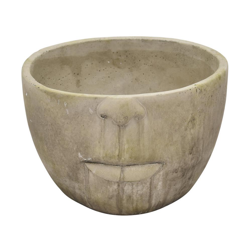 UPC 726674467665 product image for THREE HANDS 9.25 in. x 9.25 in. x 6 in. Gray Head Planter | upcitemdb.com