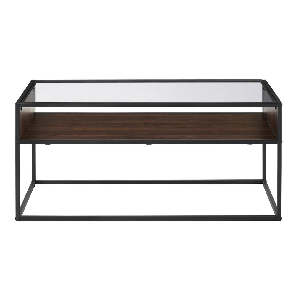 Walker Edison Furniture Company 40 In Dark Walnut Metal And