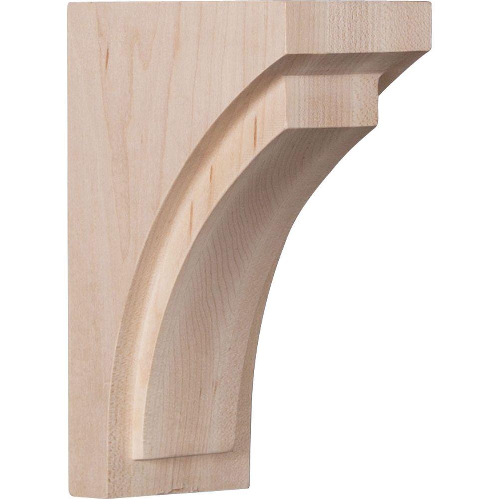 Ekena Millwork CORW06X06X12JERW Wood Corbel 6W x 6 3//4D x 12H Rubberwood