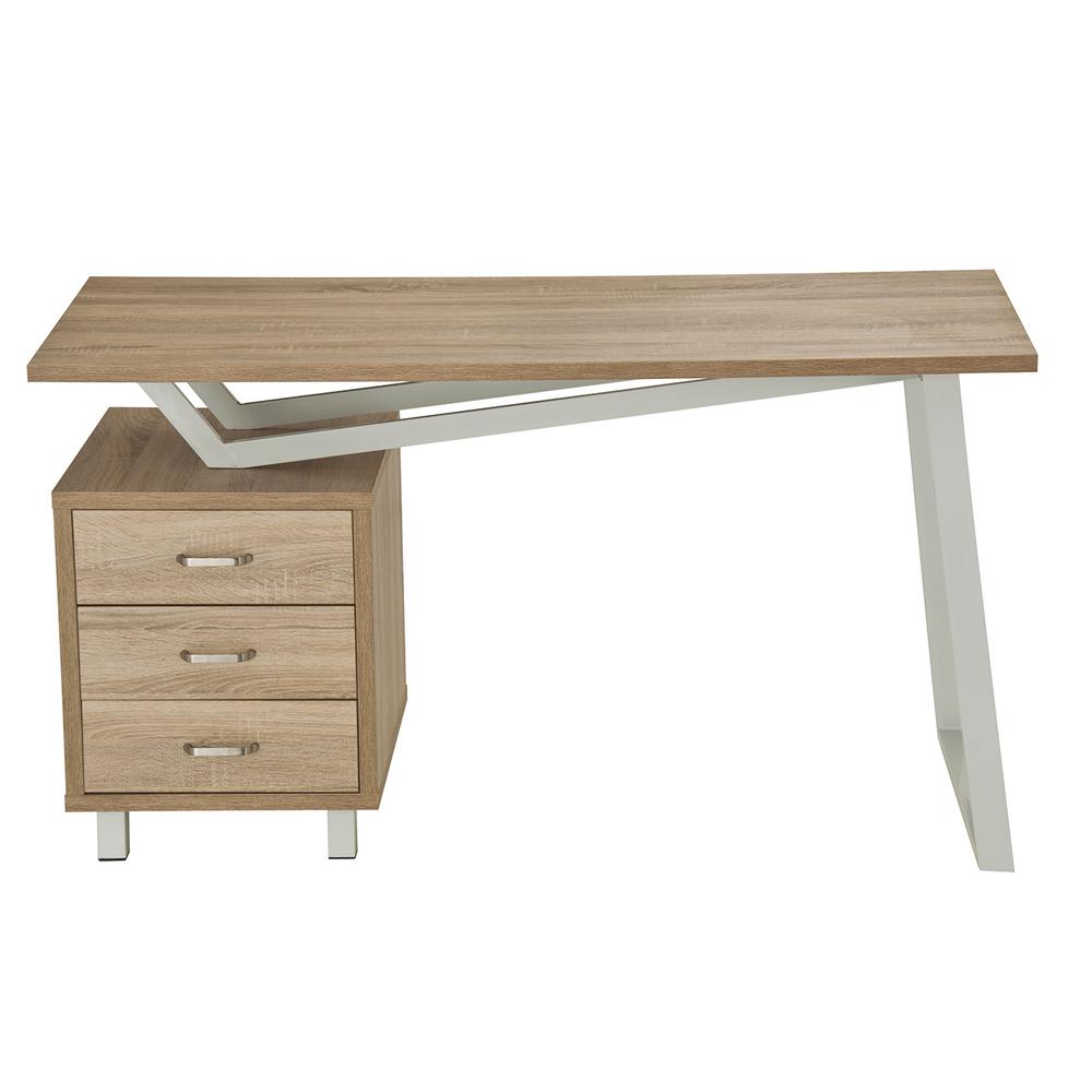 Techni Mobili Sand Modern Design Computer Desk With Storage Rta 2333 Sand Modern Design Computer Desk With Storage By Techni Mobili
