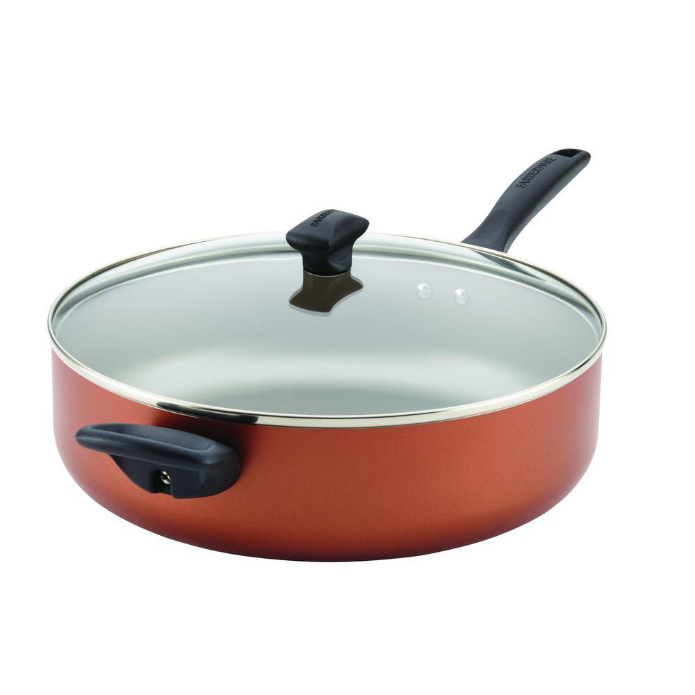 Farberware 6 Qt. Nonstick Aluminum Saute Pan with Lid21948 The Home