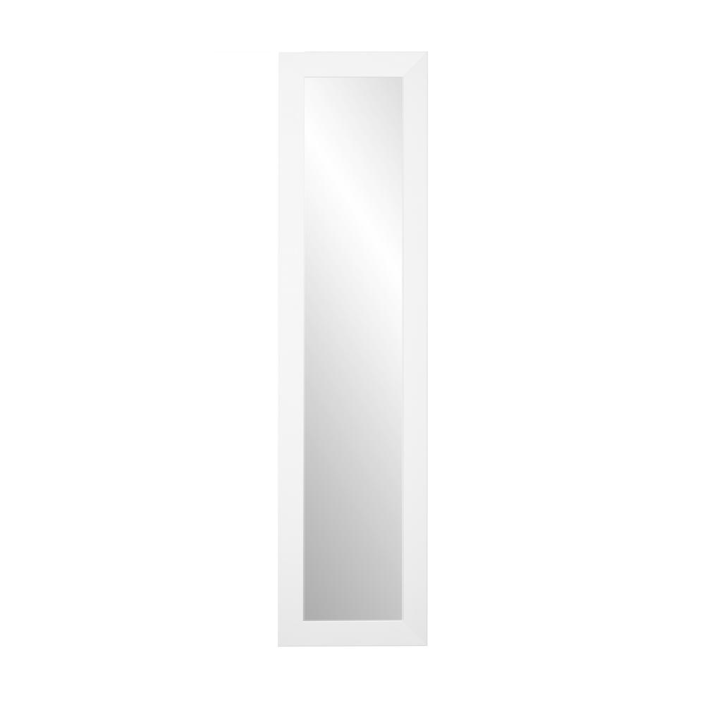 BrandtWorks Modern Matte White Full Length Framed MirrorBM3THIN The