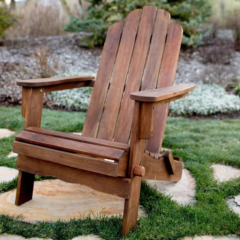 Photo 1 of Boardwalk Dark Brown Outdoor Wood Adirondack Chair