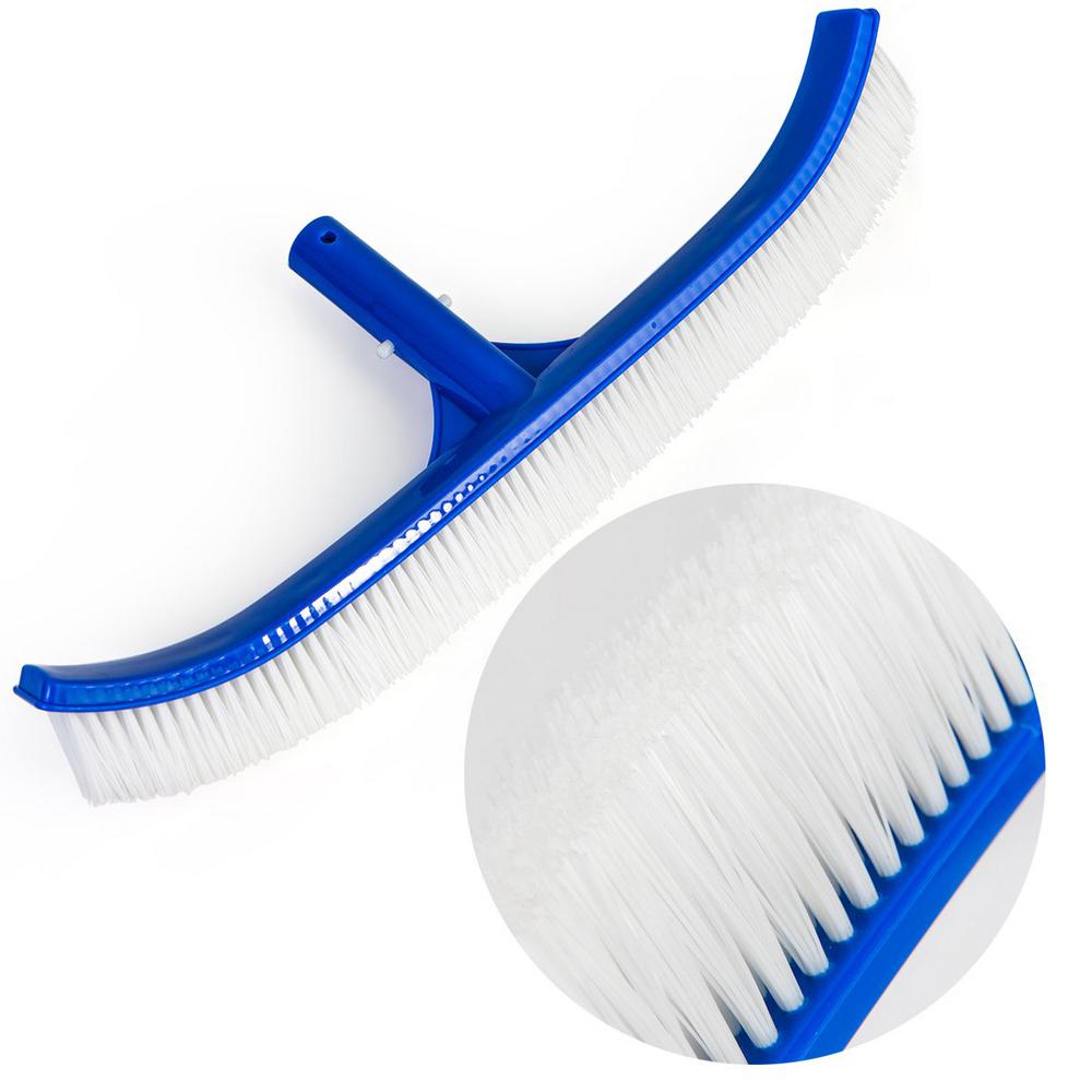 XtremepowerUS 18 in. W Curved Pool Wall Brush with PVC Back90098H The Home Depot