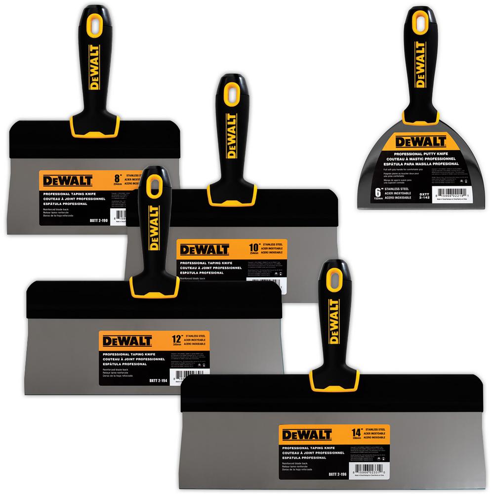 DEWALT Big Back Stainless Taping Knife Set with Soft Grip HandlesDXTT 3172 The Home Depot
