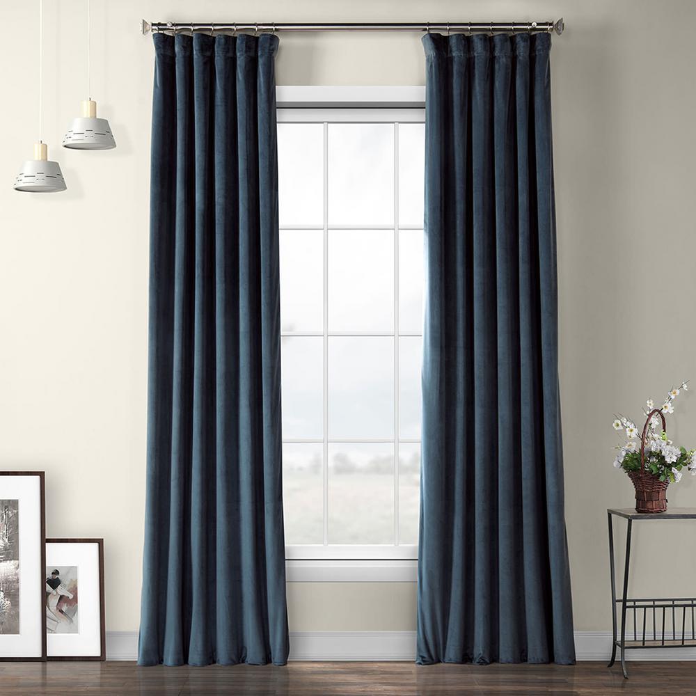 Exclusive Fabrics Furnishings Avalon Blue Room Darkening Plush