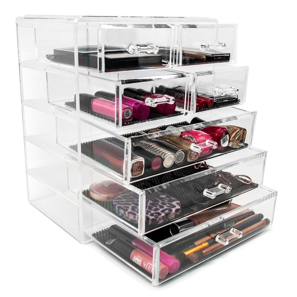 Cube Cosmetic Organizer - Acrylic Clear Cube Makeup Organizer Cube Cosmetic Organizer - Acrylic Clear Cube Makeup Organizer