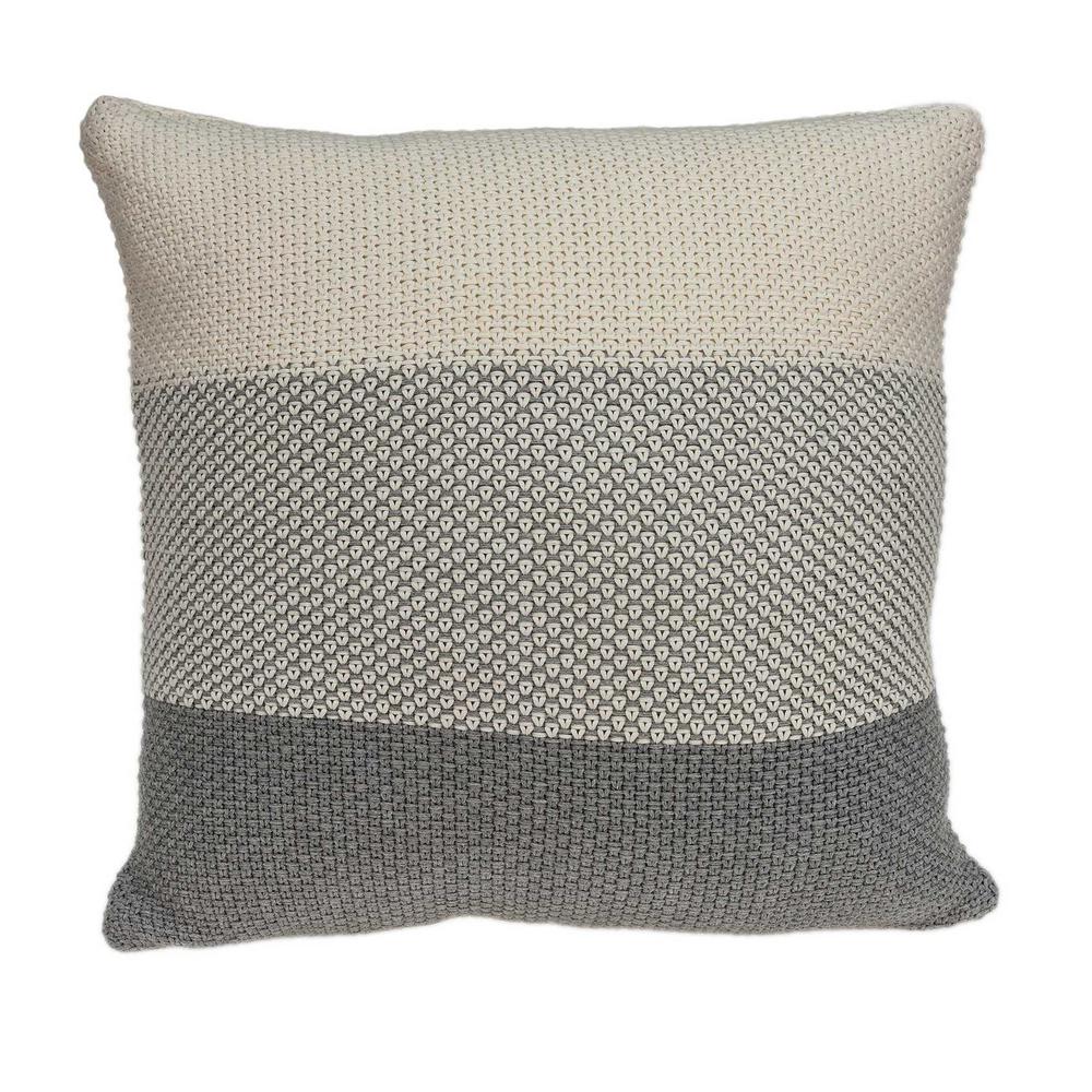 Homeroots Jordan 20 In Tan Woven Look Throw Pillow Cover 334106