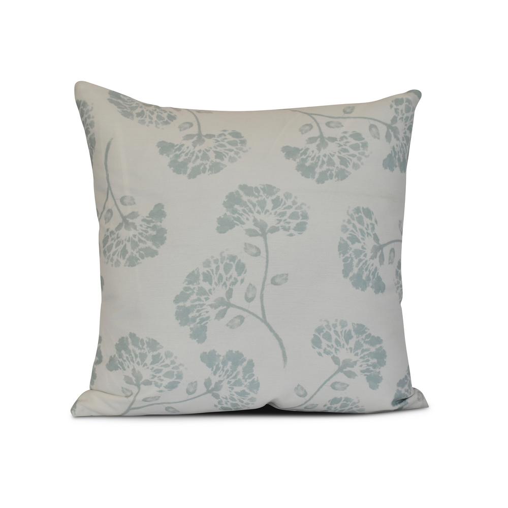 Holiday Floral Print Pillow E by design PHF755GY1-18 Valentines