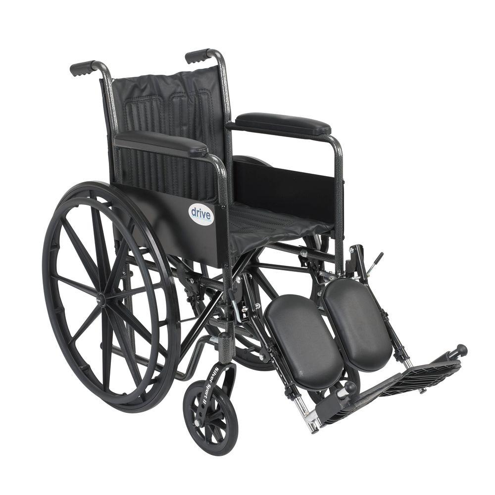 Drive Silver Sport 2 Wheelchair with Fixed Arms, Elevating Leg Rests